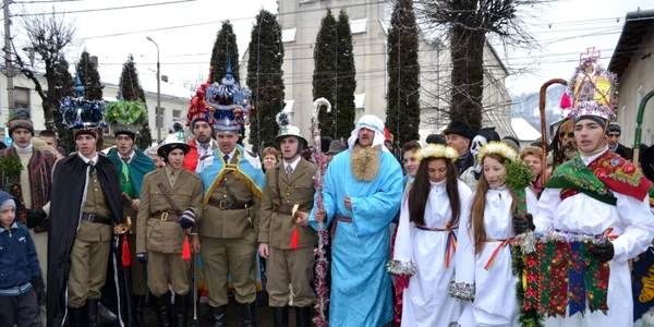 viflaimul pe strazile orasului viseu de sus. foto