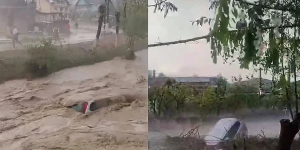 Masini luate de viitura prahova Captură Video phonline ro jpg
