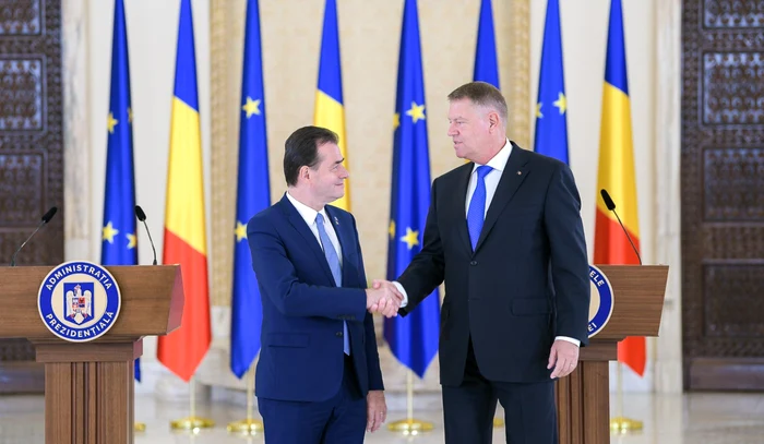 Premierul Ludovic Orban şi preşedintele Klaus Iohannis FOTO Presidency.ro