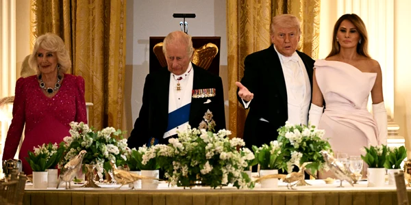 Regele Charles, primit la Casa albă de soții Trump FOTO AFP