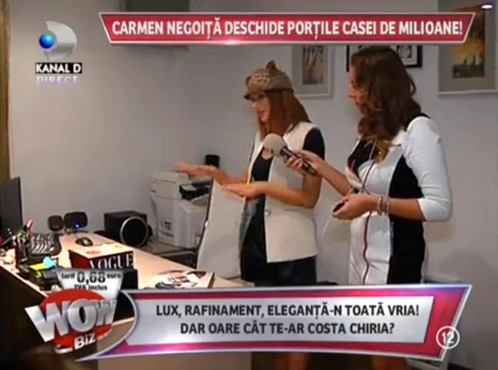 Ca orice femeie de afaceri care se respectă, doamna Negoiţă are un birou aşa cum trebuie (captură: Kanal D)