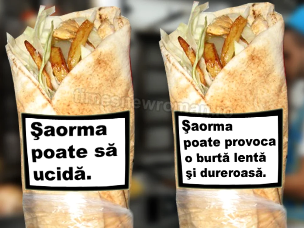 
    Şaorma trebuie să conţină avertismente pe ambalajFoto Times New Roman  