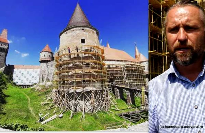 Arheologul SOrin Tincu. Lucrările de restaurare a Castelului Corvinilor. FOTO: Daniel Guţă. ADEVĂRUL.