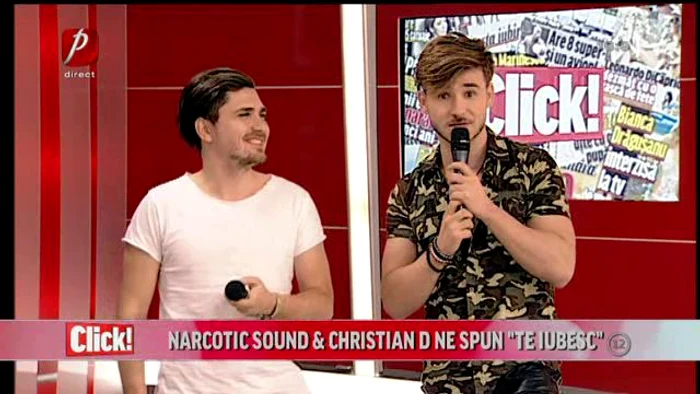 
    Narcotic Sound & Christian D, în platoul emisiunii Clickcaptură Prima TV  