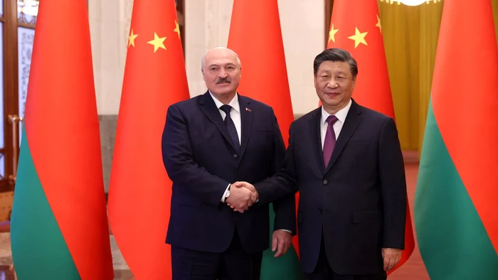Alexander Lukașenko, la Beijing cu omologul său Xi Jingping. Foto: Getty Images