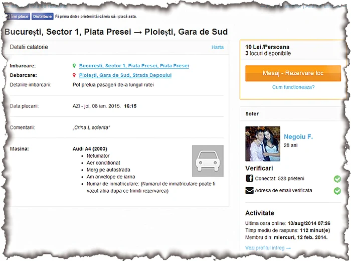 Alegi un şofer şi afli toate detaliile despre el