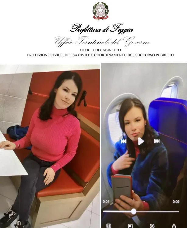 Elena a dispărut în Italia - Foto: antennasud.com 