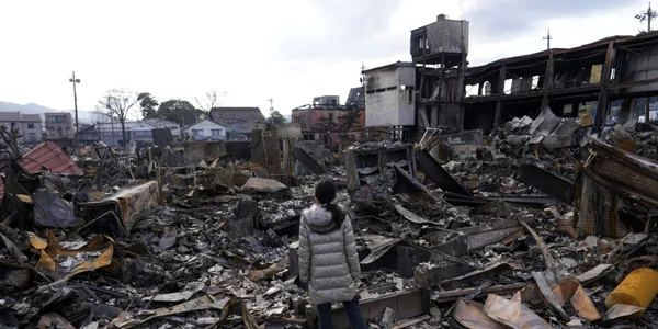 Orasul Wajima a fost distrus de cutremurul din 4 ianuarie 2023 din japonia Foto EPA EFE jpg