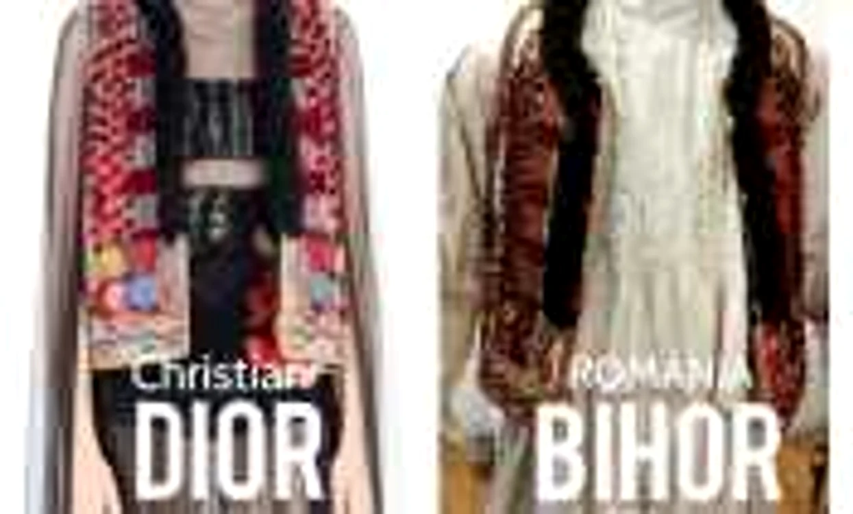 Cojocul binşenesc copiat de Dior Sursa Facebook La Blouse Roumaine