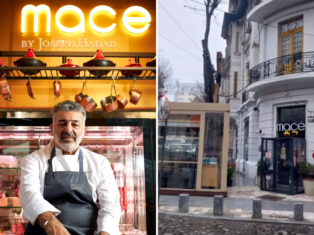 Terasa restaurantului MACE deținut de Joseph Hadad a fost demolată/Colaj foto: Facebook și Reddit
