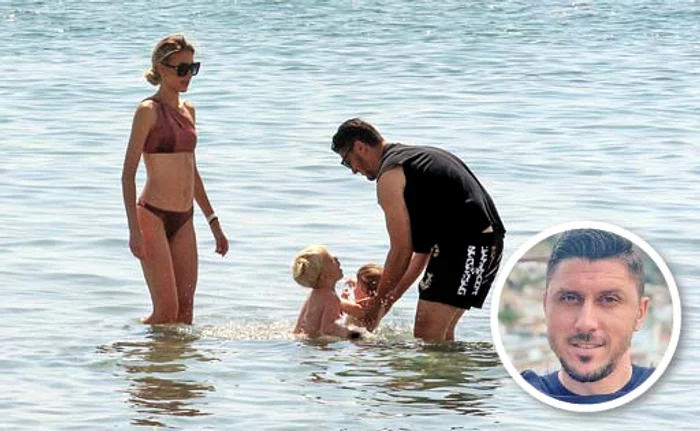 Ciprian Marica, alături de soţiea şi de cei  doi băieţi, Ethan şi Albert