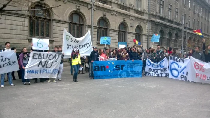 Protestul studenţilor din Bucureşti FOTO Adevărul