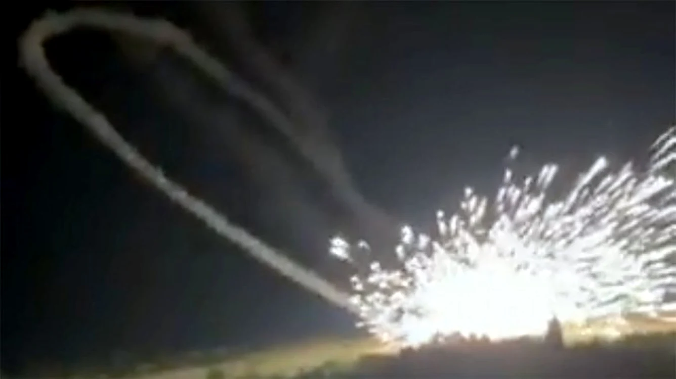 Lansare eşuată a unei rachete sol-aer FOTO Twitter/Video Forensics
