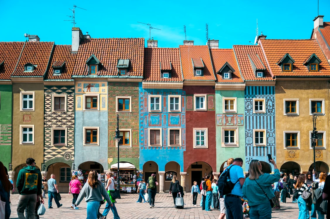 Casele colorate din Piața Veche (Stary Rynek).