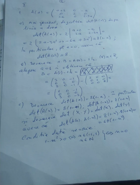 Rezolvări matematică bac 2021