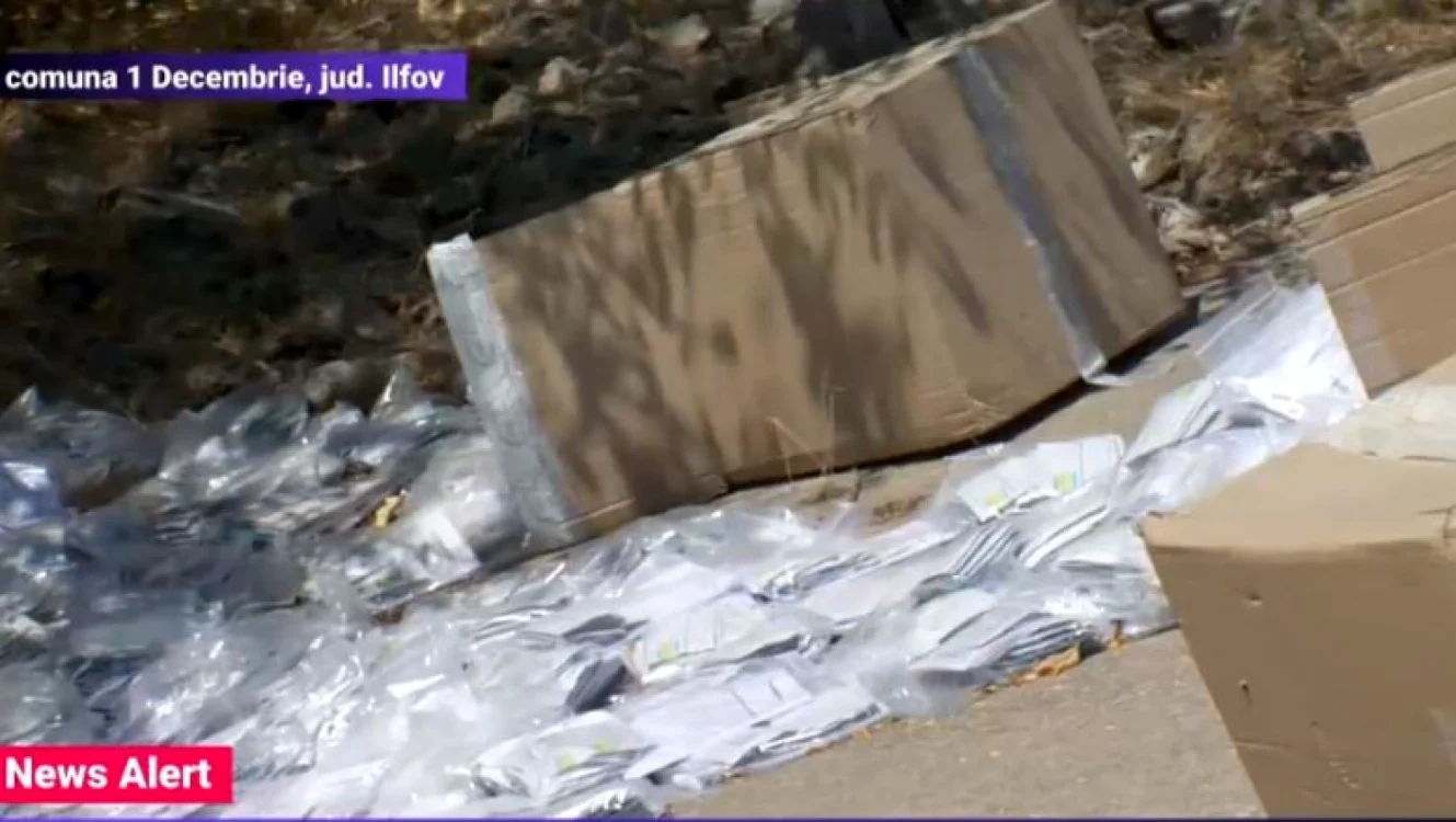 Testele expirate au fost descoperite pe un câmp, în apropierea Capitalei FOTO Captură digi 24