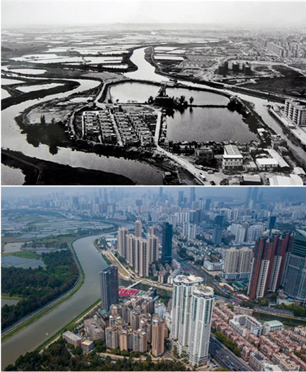 Shenzhen în 1980 și în 2018