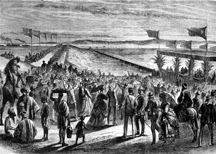 Inaugurarea Canalului de Suez în anul 1869. Acest lucru a nemulțumit o parte din națiunile musulmane