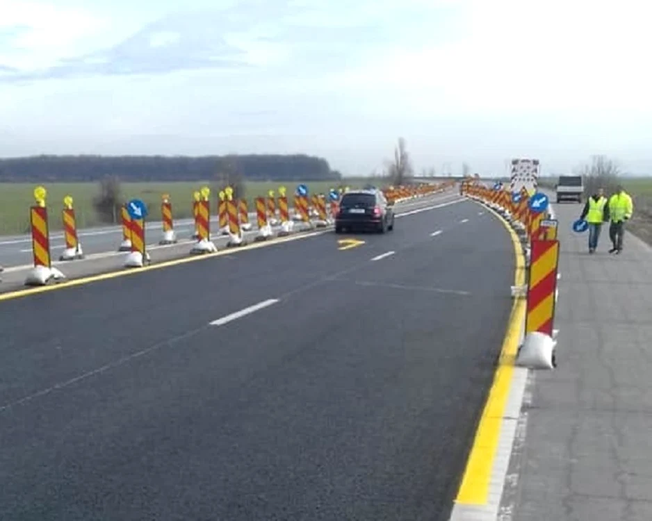 Lucrări pe A2 FOTO Adevărul