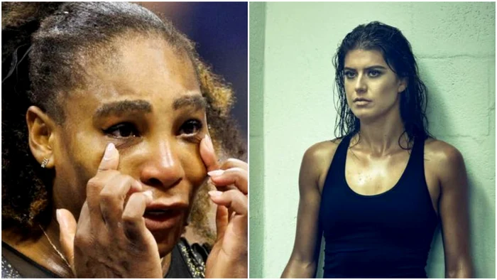 Serena Williams o intimida pe Sorana Cârstea. Foto: colaj/Facebook