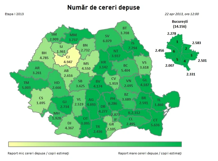 harta inscrieri clasa pregatitoare 22 aprilie