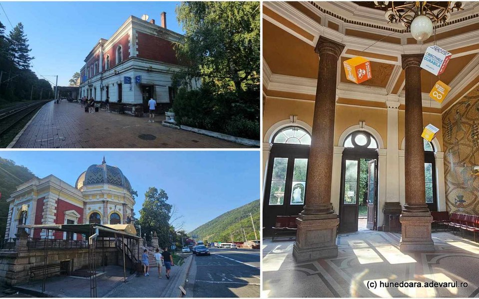 Cea mai spectaculoasă gară din Banatul montan, renovată după un secol și jumătate. „Palatul” de la Băile Herculane