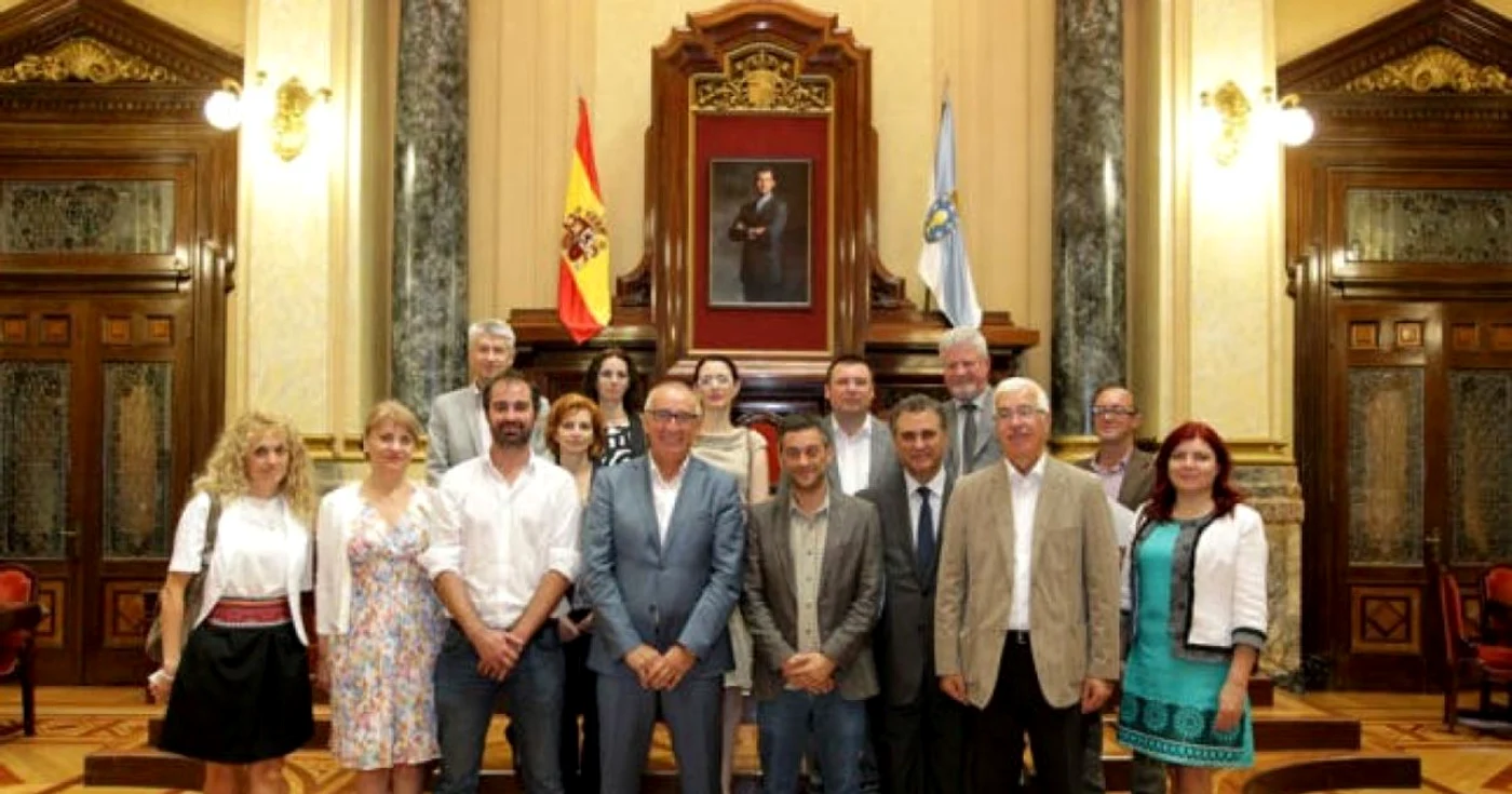 Poza oficială a vizitei primarului Stan în La Coruna. FOTO: presa spaniolă