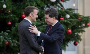 Nicușor Dan și Emmanuel Macron FOTO Profimedia 