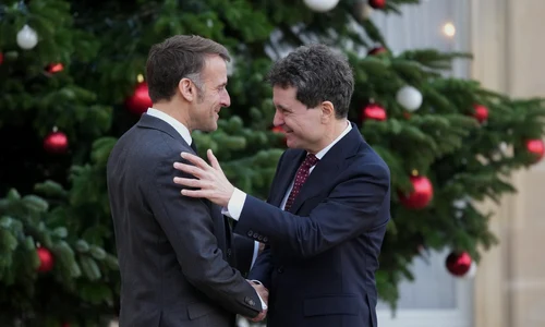 Nicușor Dan și Emmanuel Macron FOTO Profimedia