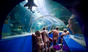 Vizitatorii au purtat doar sandale în picioare şi rucsace în spate jpeg