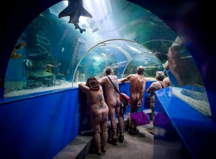 Vizitatorii au purtat doar sandale în picioare şi rucsace în spate