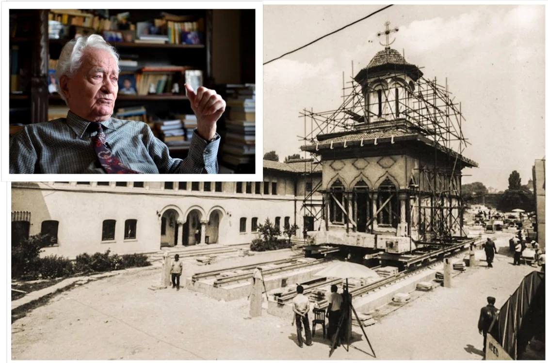 Prima biserică translată prin metoda inventată de Eugeniu Iordăchescu a fost Biserica Schitul Maicilor, în anul 1982