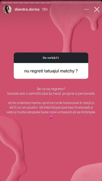 Postarea Diandrei de pe Instagram