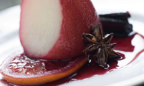 Pear Poached in Rioja Orange and Spices jpeg
