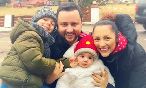 Andra şi Cătălin Măruţă cu cei doi copii ai lor, David şi Eva Maria jpeg
