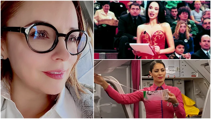 O dansatoare de la Suprize, surprize a ajuns la Wizz Air. Foto: colaj/Facebook Andreea Marin