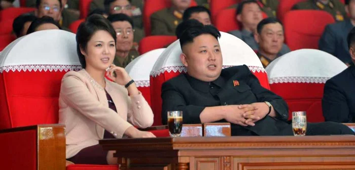Kim Jong-un şi soţia sa la un concert, în martie 2014 FOTO EPA