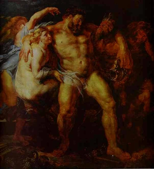 HerculesDrunkBeingLedAwayByaNymphandaSatyr jpg jpeg