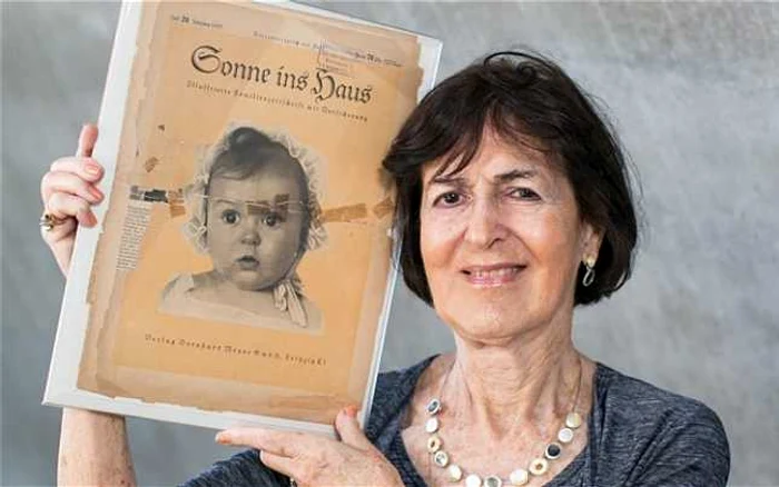 Hessy Taft, alături de fotografia sa promovată de nazişti FOTO Ohad Zwigenberg, Yedioth Ahoronot