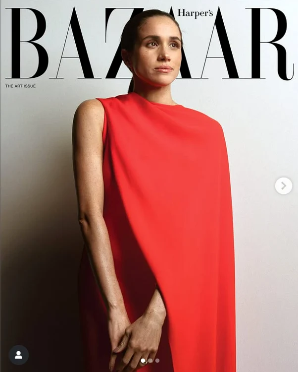 Meghan Markle pe coperta Harper's Bazaar Instagram