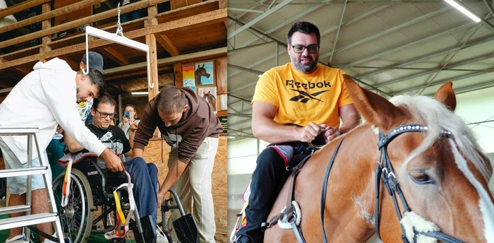 Sistemul îi ajută pe cei cu probleme locomotorii să călărească. foto: Wonderland
