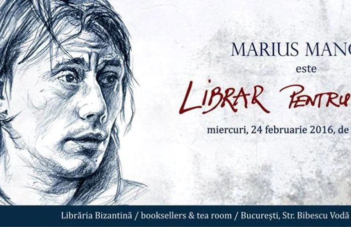 Marius Manole, în rol de librar