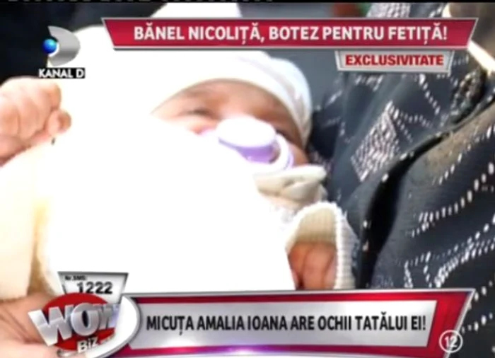 Bănel Nicoliţă şi-a botezat fetiţa