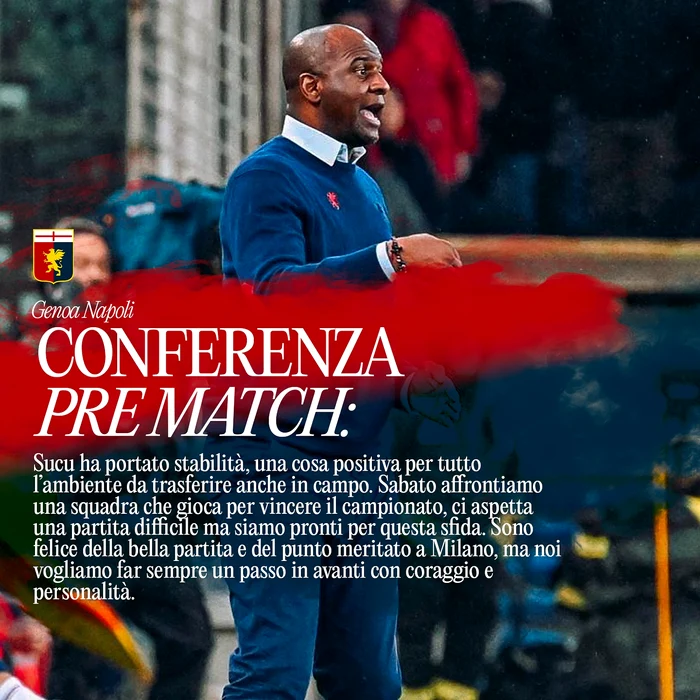 Vieira, înaintea jocului cu Napoli