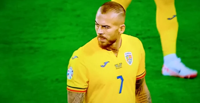 Alibec, marcatorul singurului gol al României. Captură TV