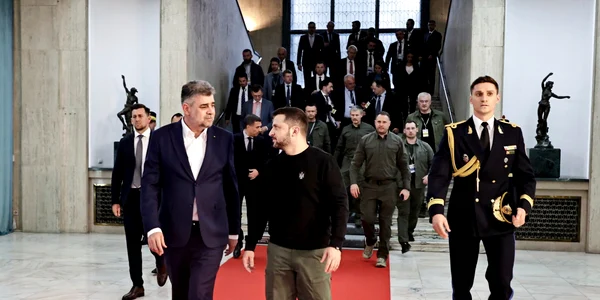 Marcel Ciolacu și Volodimir Zelenski FOTO: Twitter