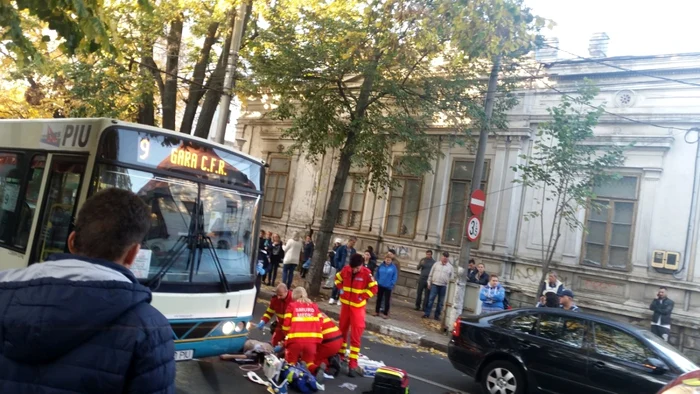 Imagine de la locul accidentului din Galaţi FOTO Grupul Şoferilor din Galaţi/Facebook