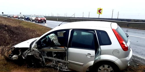 slobozia accident cu doi raniti pe dn2 foto ipj ialomita