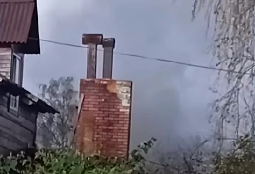 Incendiu la depozitul armatei ruse din satul Burmakino, regiunea Iaroslavl Captură YouTube
