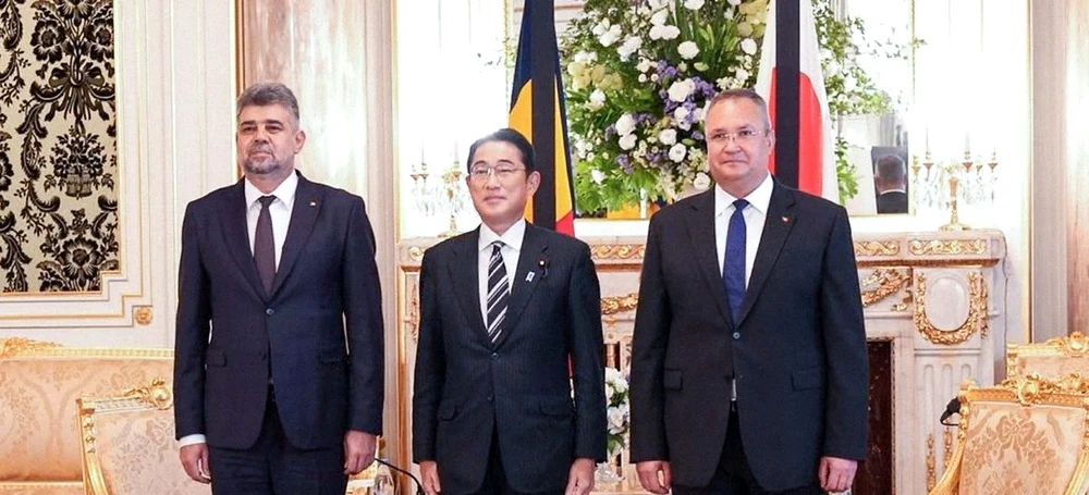 Nicolae Ciucă și Marcel Ciolacu au efectuat o vizită oficială în Japonia FOTO Facebook 
